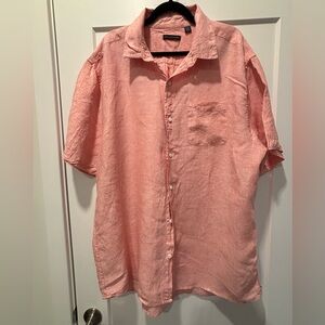Saks Fifth Avenue Men's Salmon Linen Shirt